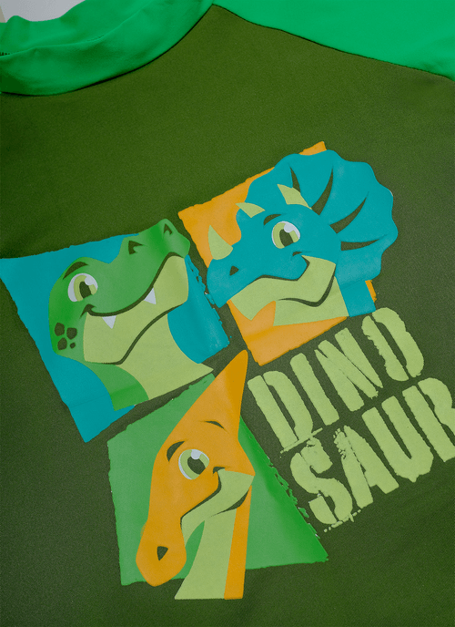 Camiseta Manga Longa Menino Dino Trio