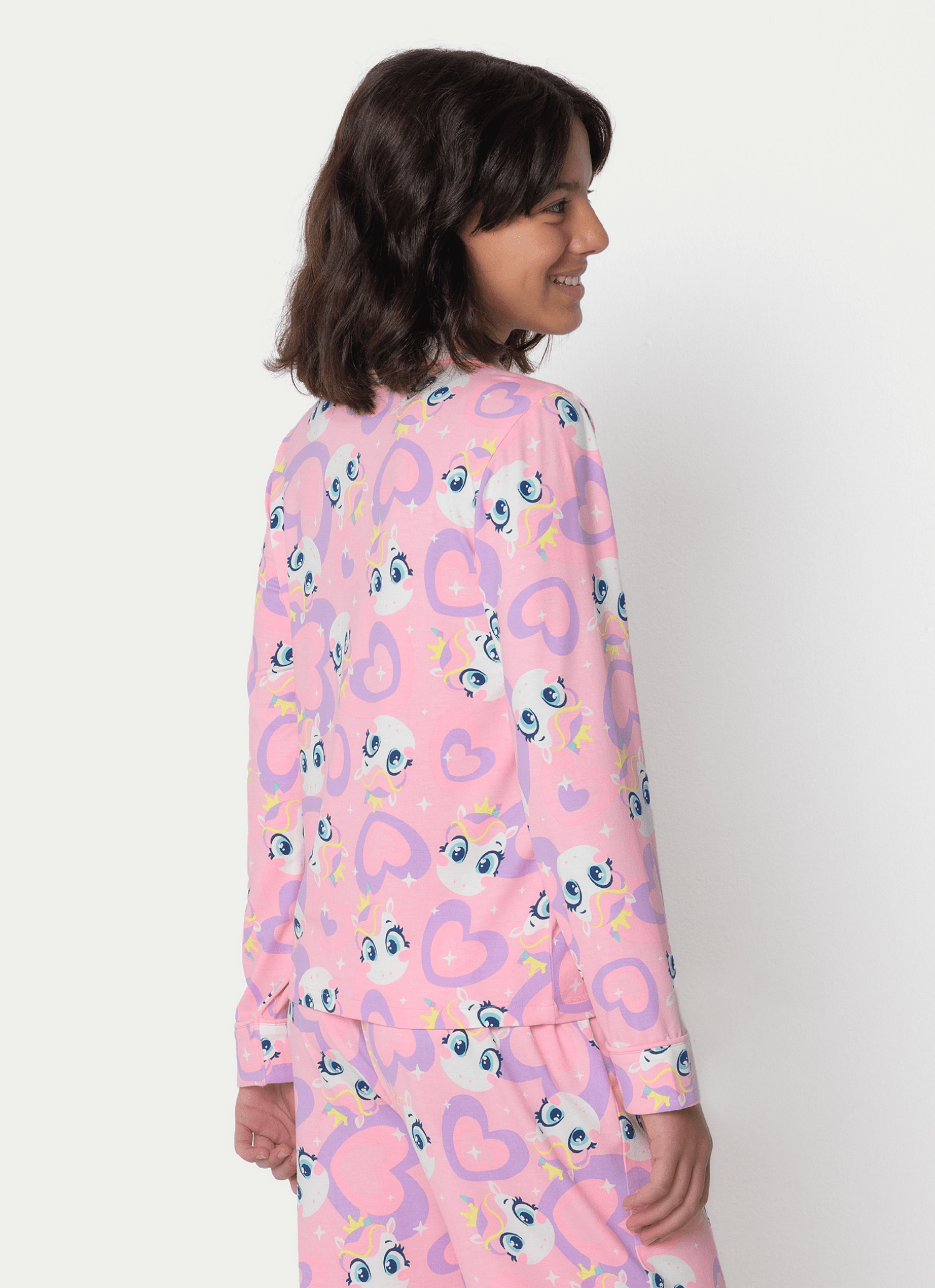 Pijama-Manga-Longa-Viscose-Menina-Teen-Unicornio-Diamante