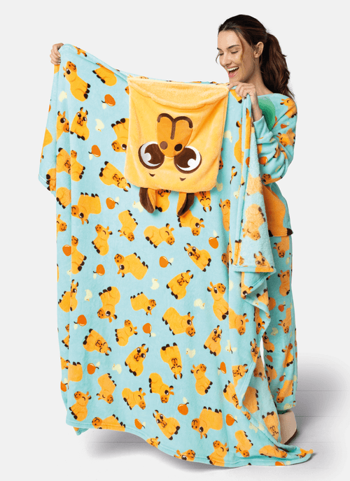 Manta com Capuz Soft Capivara Vibes