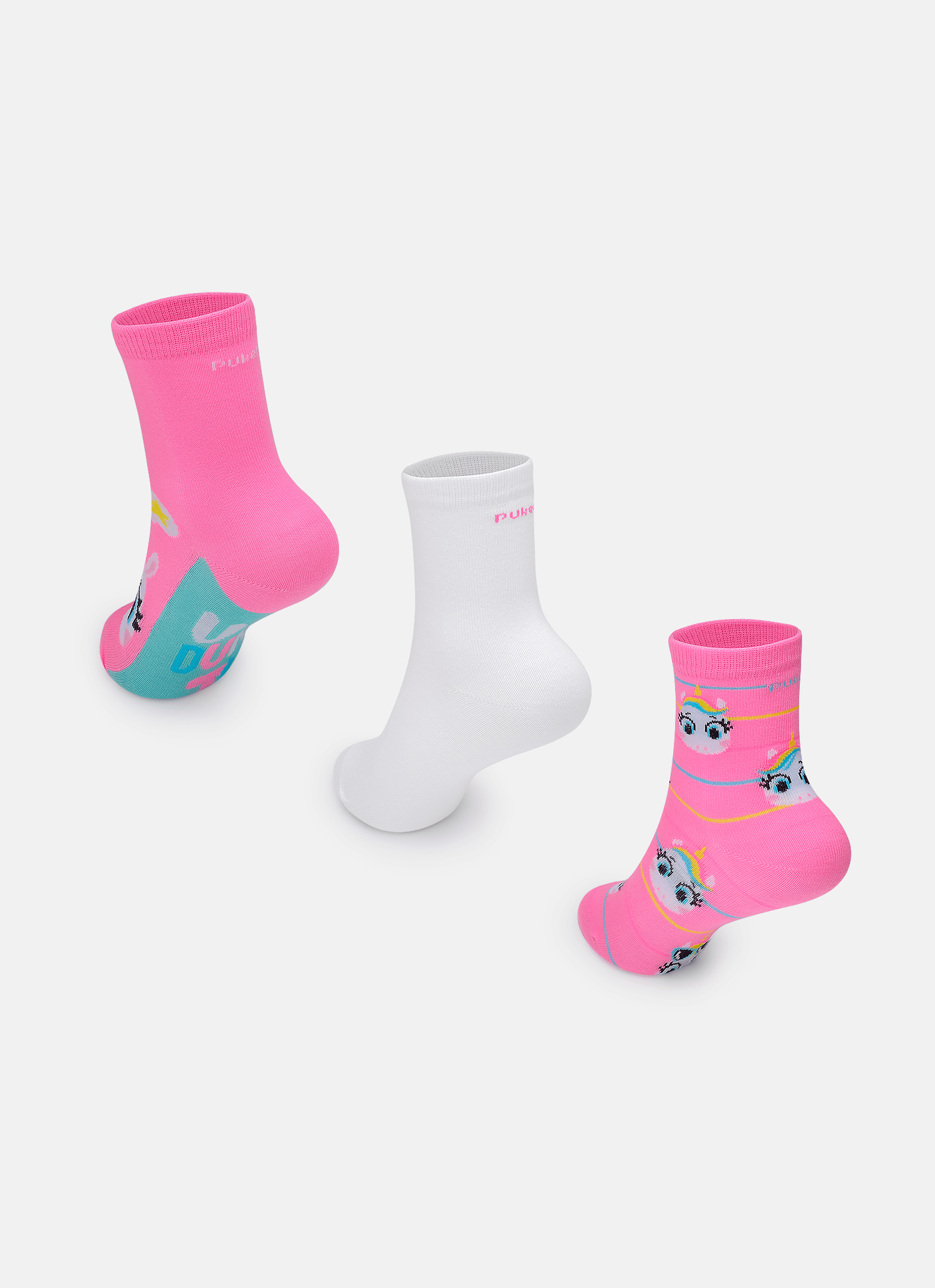 Kit-Com-3-Meias-Soquete-Menina-Unicornio