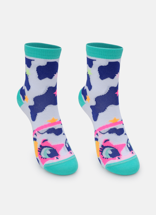 Meia Soquete Menina Vaca Moosic