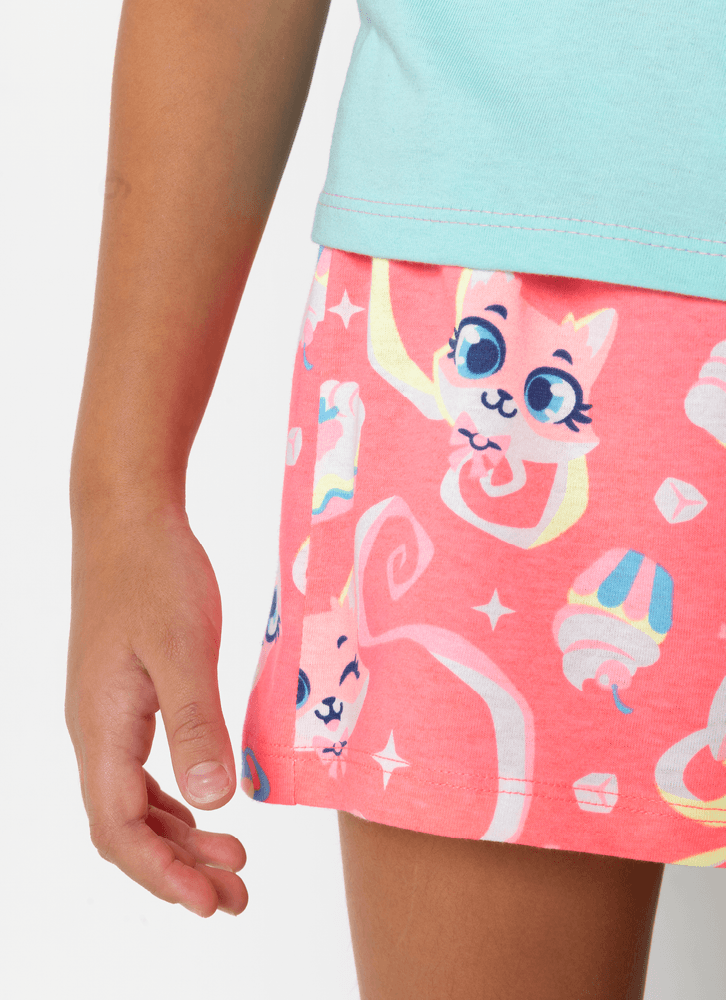 Pijama-Manga-Curta-Algodao-Menina-Raposa-Confeiteira