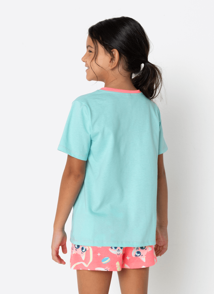 Pijama-Manga-Curta-Algodao-Menina-Raposa-Confeiteira