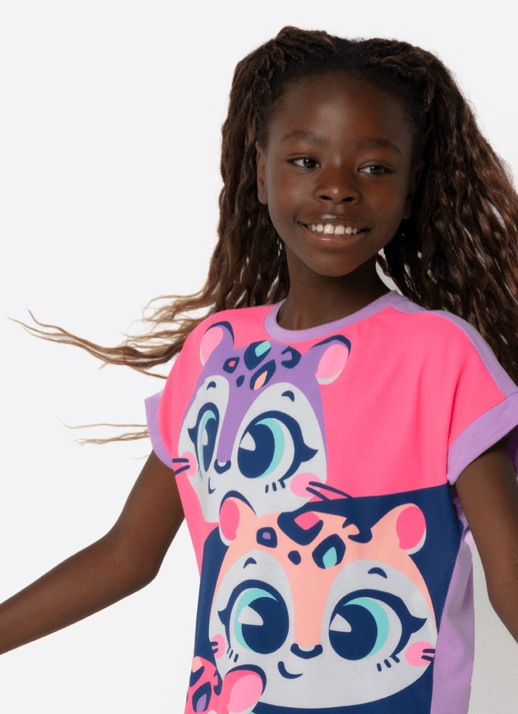 Pijama-Manga-Curta-Menina-Teen-Onca