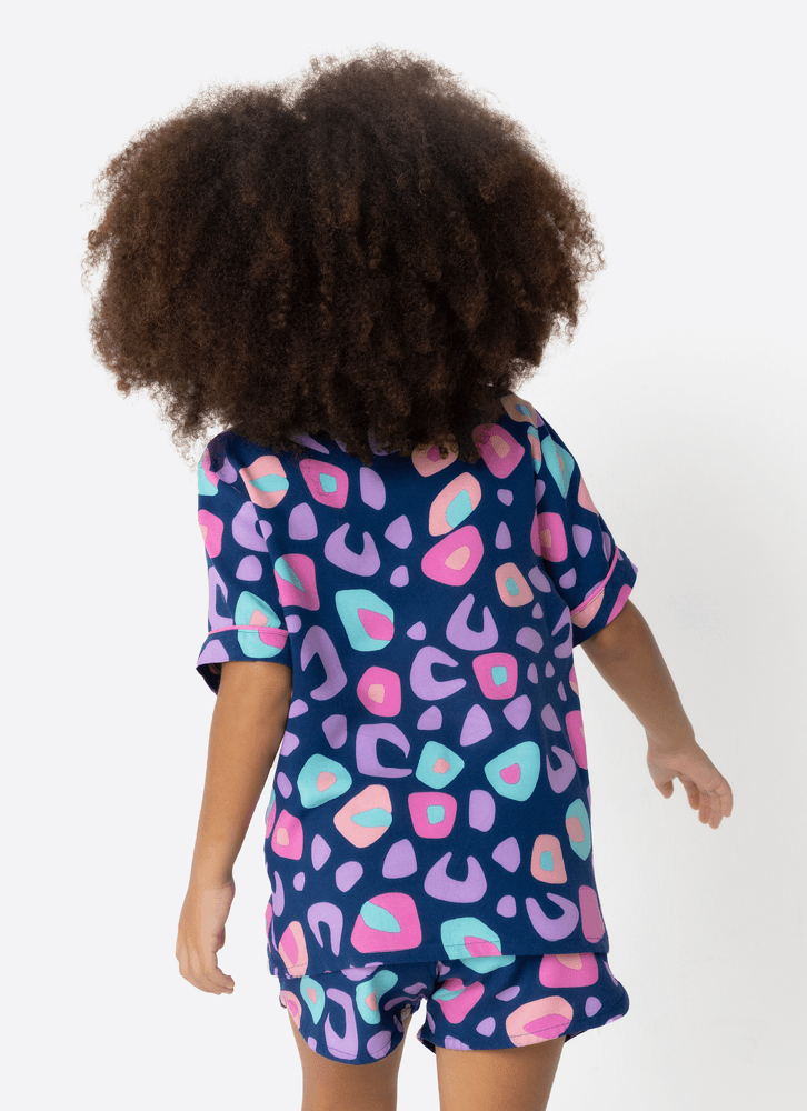 Pijama-Manga-Curta-Viscose-Menina-Onca