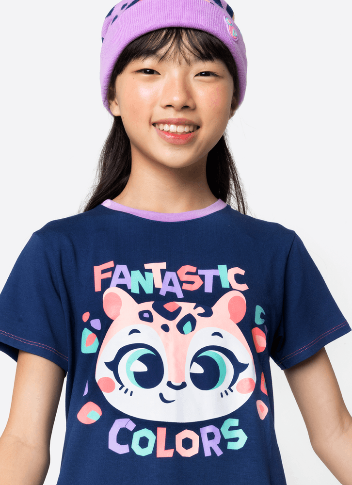 Pijama-Manga-Curta-Viscolycra-Menina-Teen-Onca
