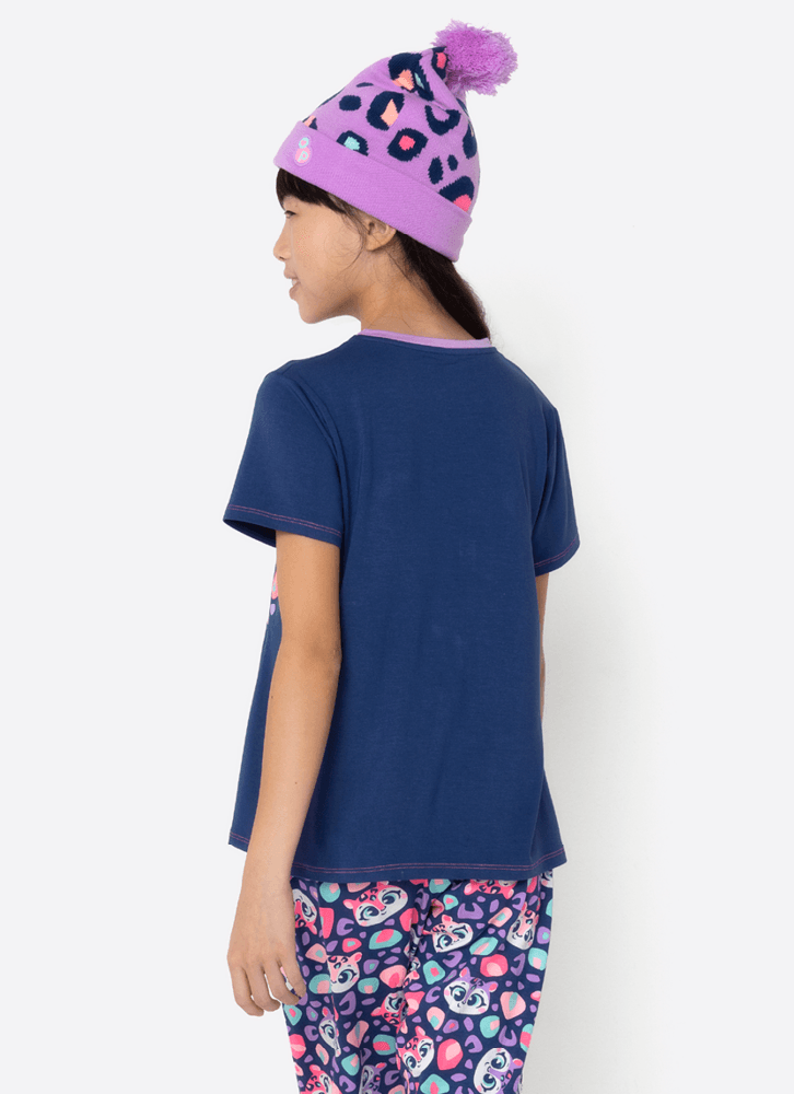 Pijama-Manga-Curta-Viscolycra-Menina-Teen-Onca