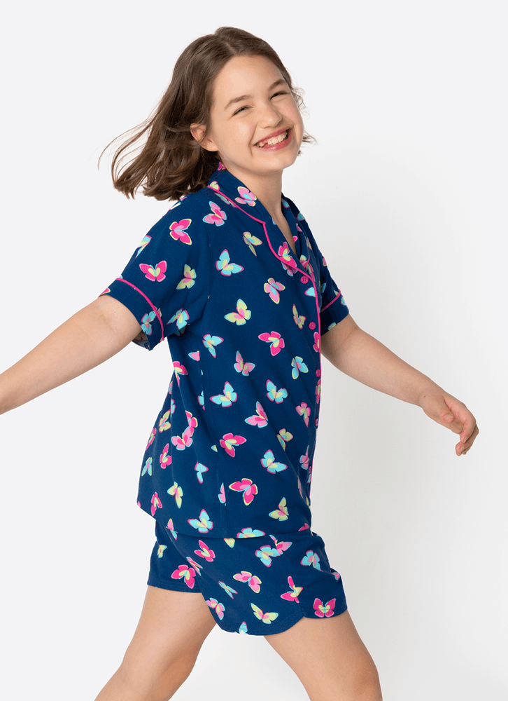 Pijama-Manga-Curta-Viscose-Menina-Teen-Borboletas