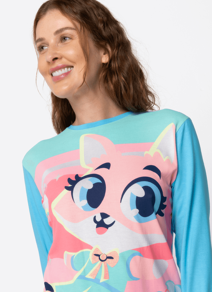 Pijama-Manga-Longa-Viscolycra-Feminino-Raposa-Confeiteira