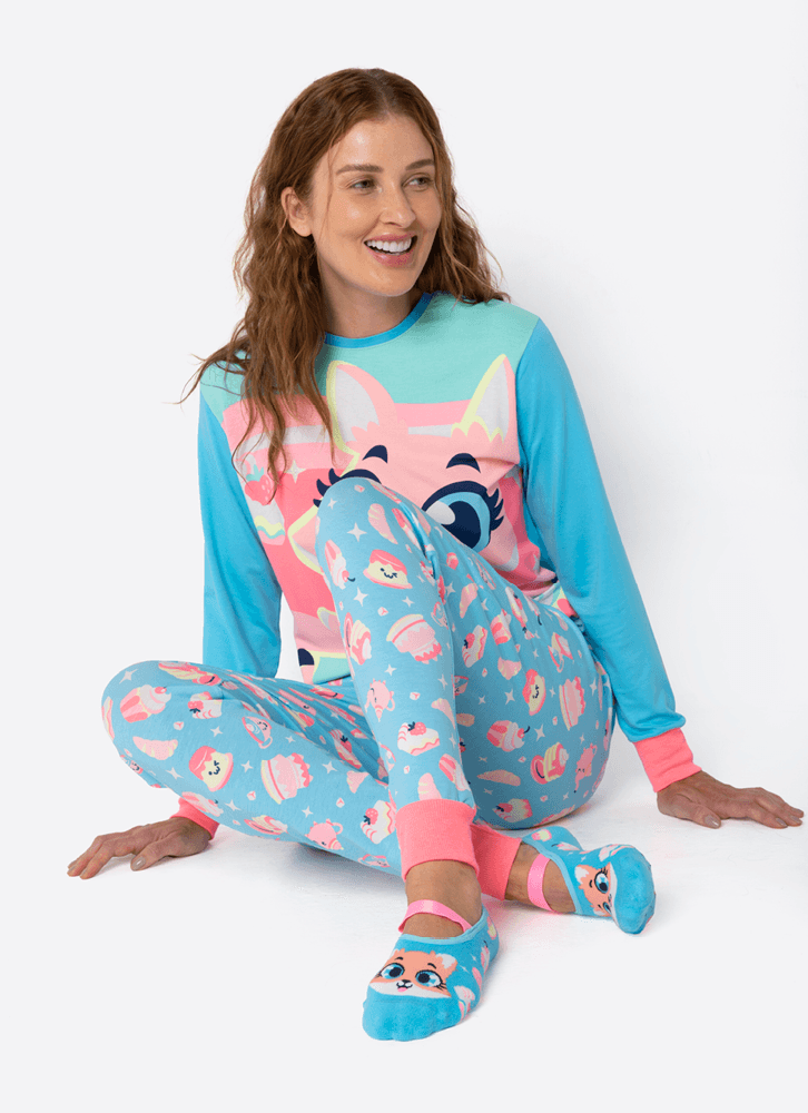 Pijama-Manga-Longa-Viscolycra-Feminino-Raposa-Confeiteira