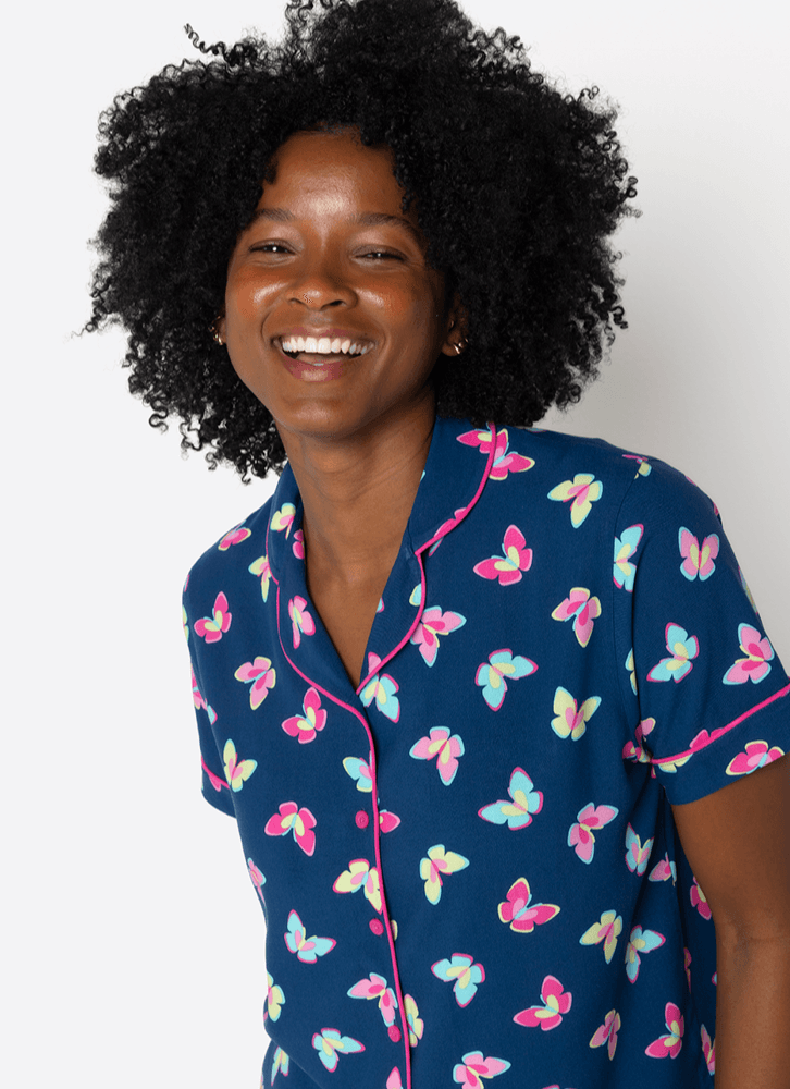 Pijama-Manga-Curta-Viscose-Feminino-Borboletas