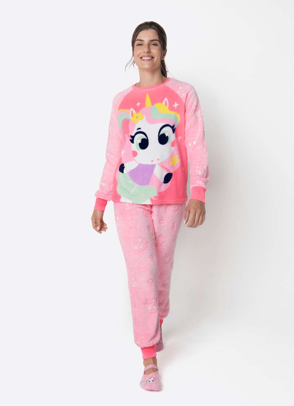 Pijama-Manga-Longa-Soft-Feminino-Unicornio-Encantado