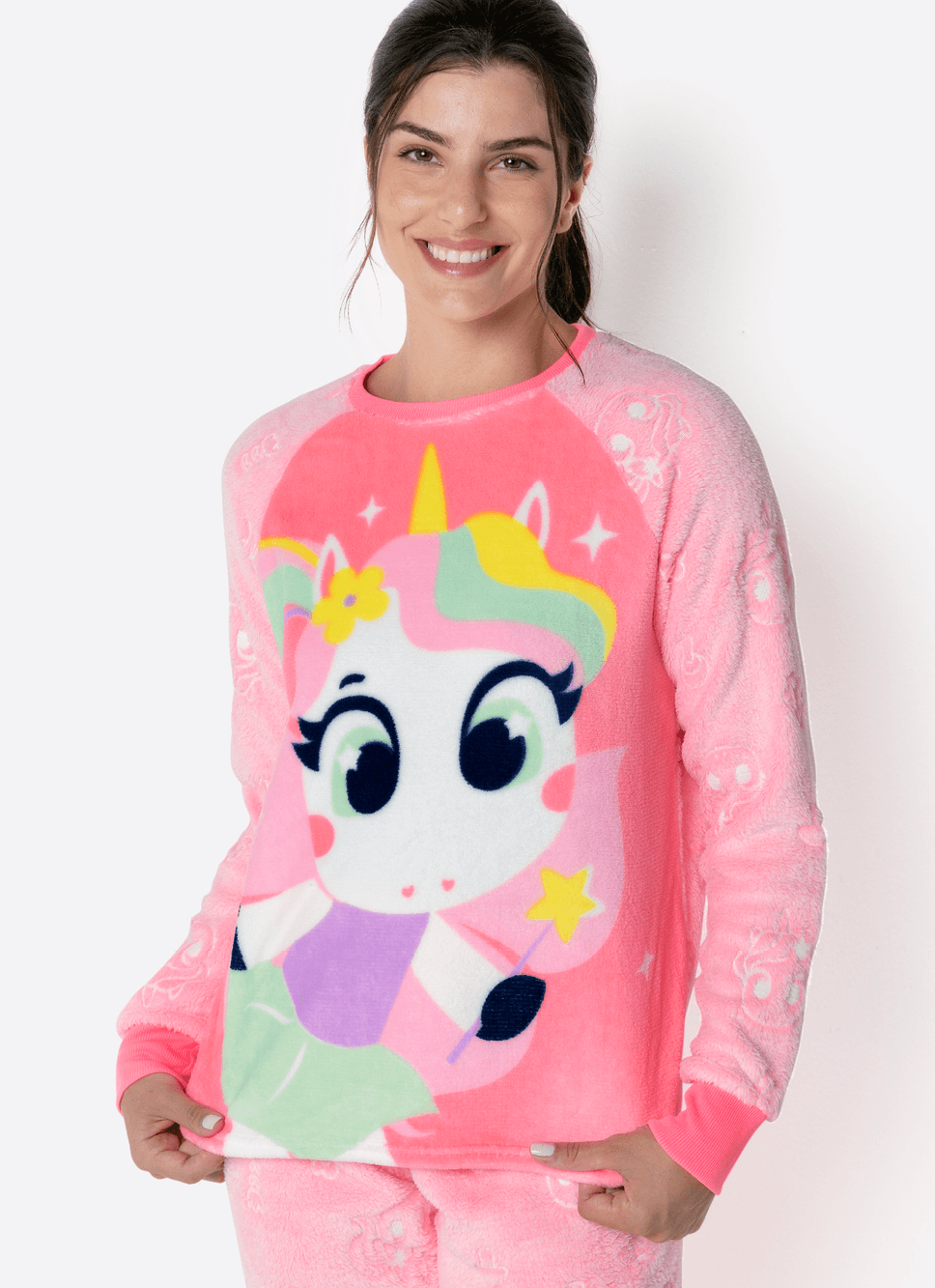 Pijama-Manga-Longa-Soft-Feminino-Unicornio-Encantado