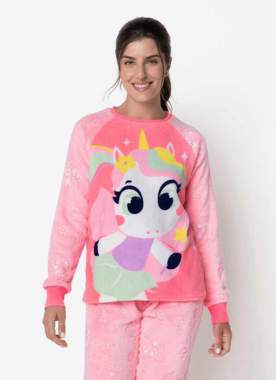 Pijama-Manga-Longa-Soft-Feminino-Unicornio-Encantado