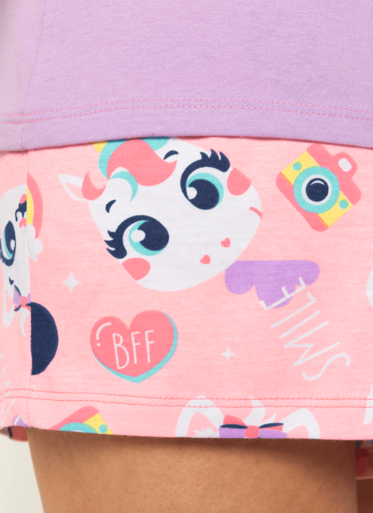 Pijama-Manga-Curta-Algodao-Feminino-Multibichos