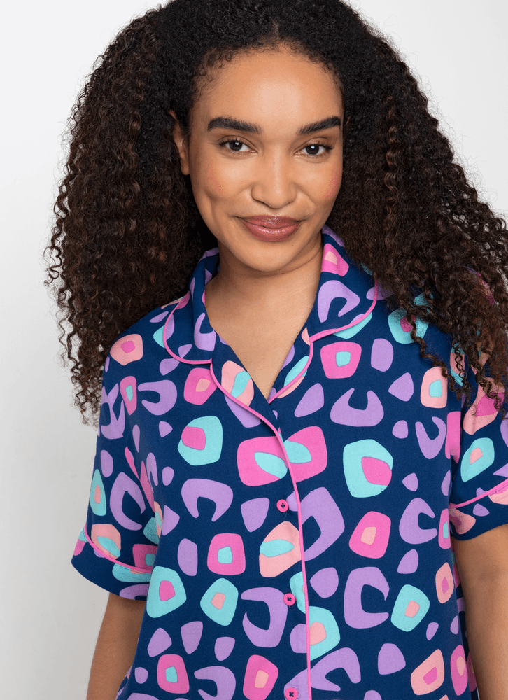 Pijama-Manga-Curta-Viscose-Feminino-Onca