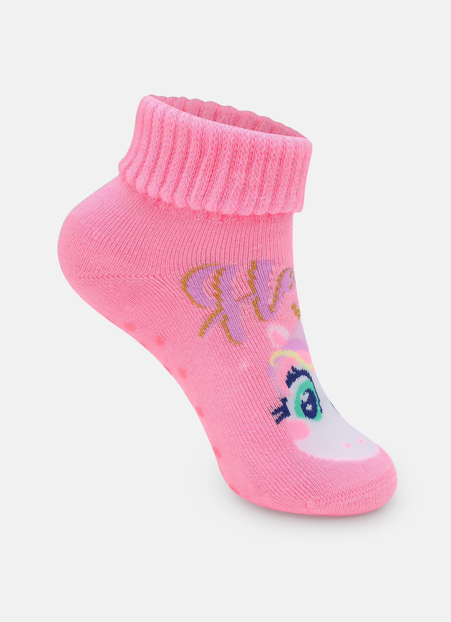 Meia-Botinha-Antiderrapante-Menina-Unicornio-Diamante