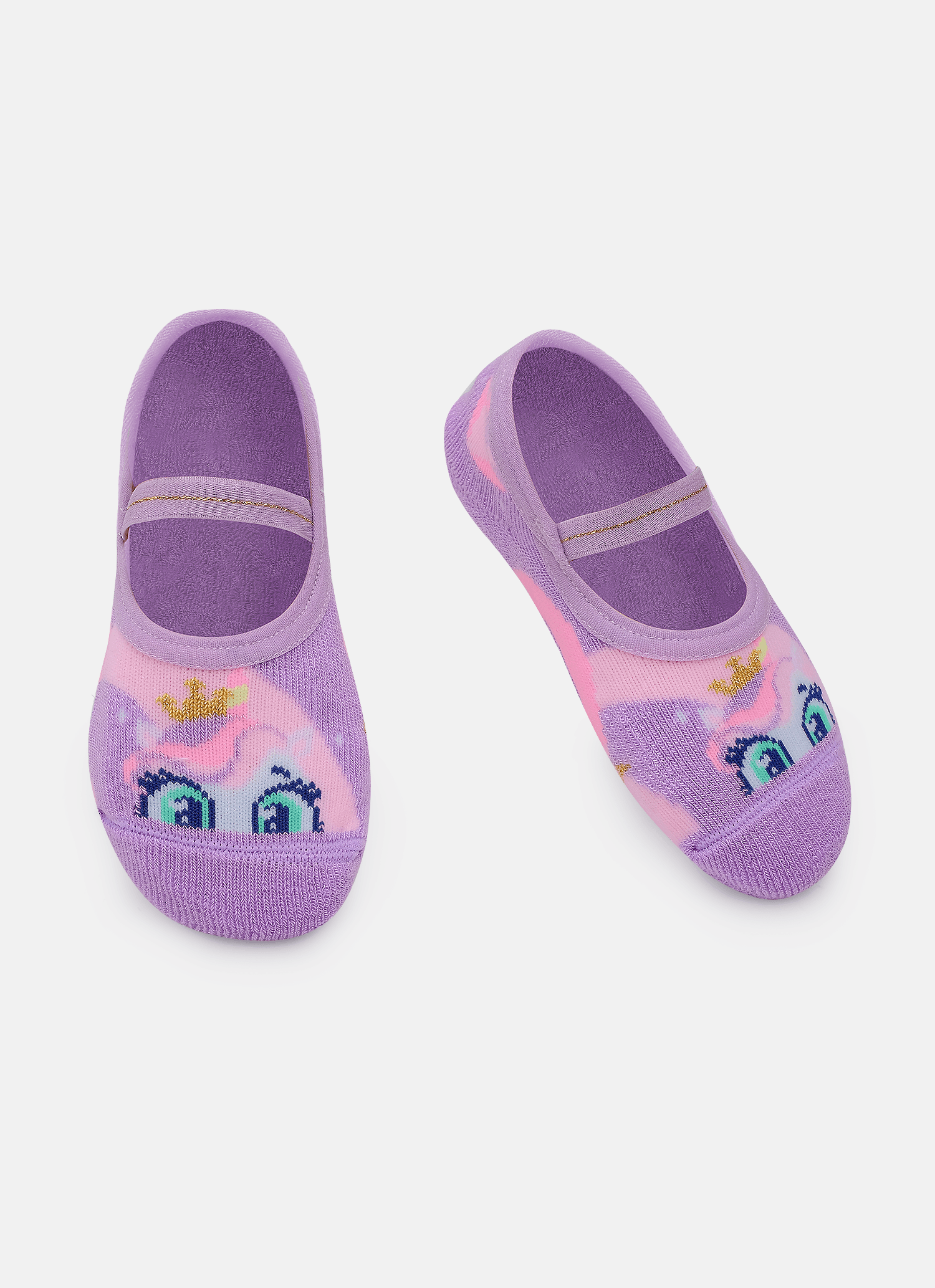 Meia-Sapatilha-Antiderrapante-Bebe-Menina-Unicornio-Diamante
