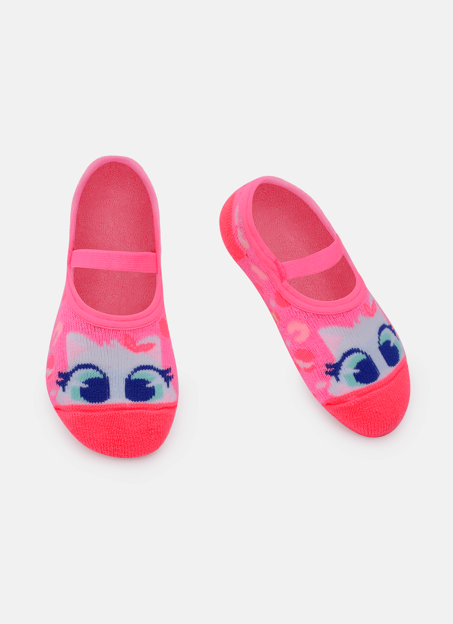 Meia-Sapatilha-Antiderrapante-Bebe-Menina-Gata-Cereja