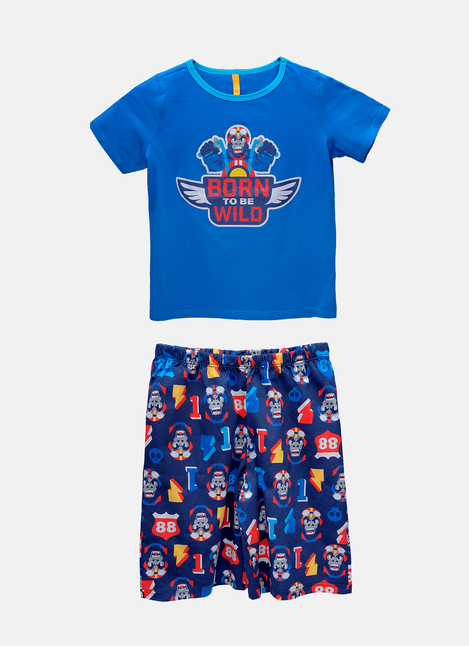 Pijama-Manga-Curta-Menino-Teen-Gorila-Rider
