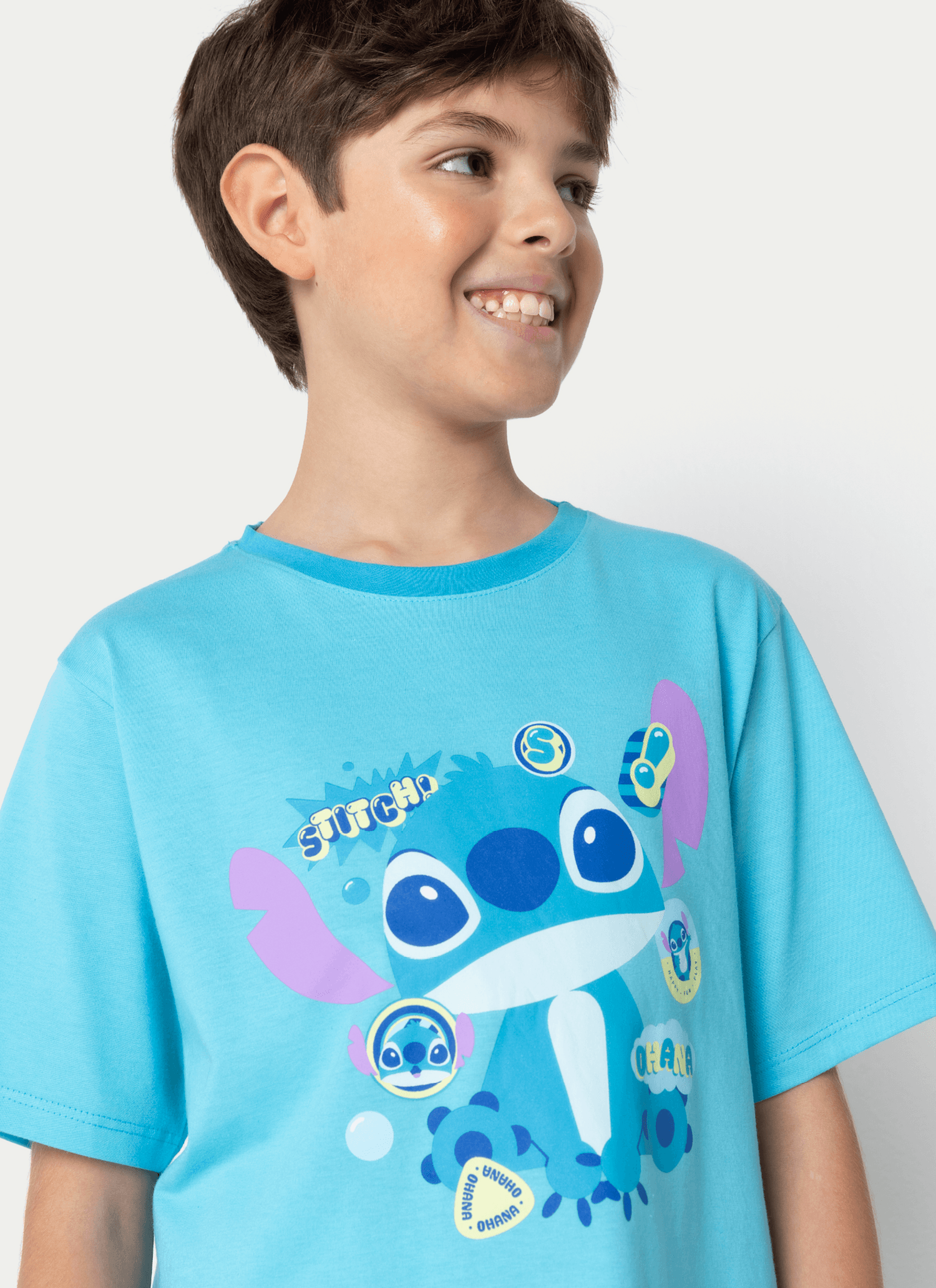 Pijama-Manga-Curta-Algodao-Menino-Teen-Stitch