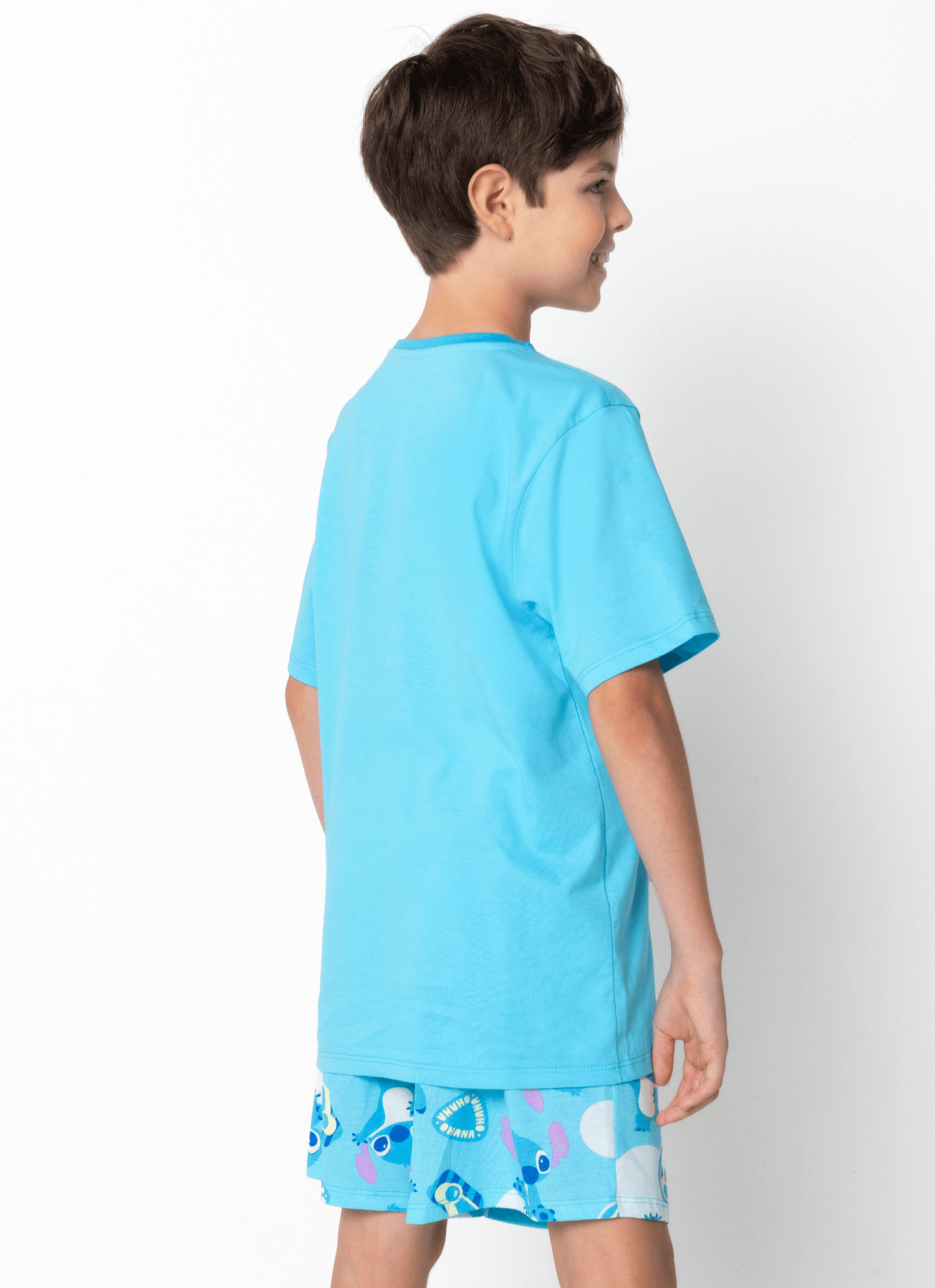 Pijama-Manga-Curta-Algodao-Menino-Teen-Stitch