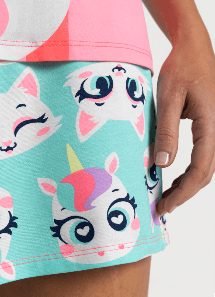 Pijama-Manga-Curta-Viscolycra-Feminino-Multibichos-Bff
