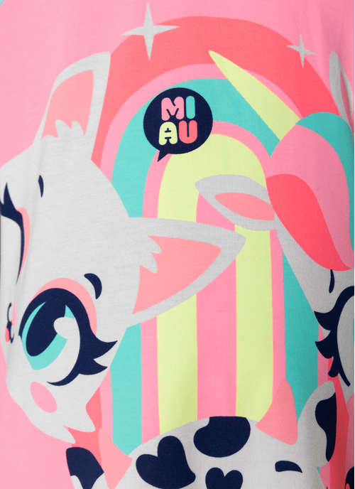 Camisola Manga Curta Viscolycra Menina Multibichos BFF