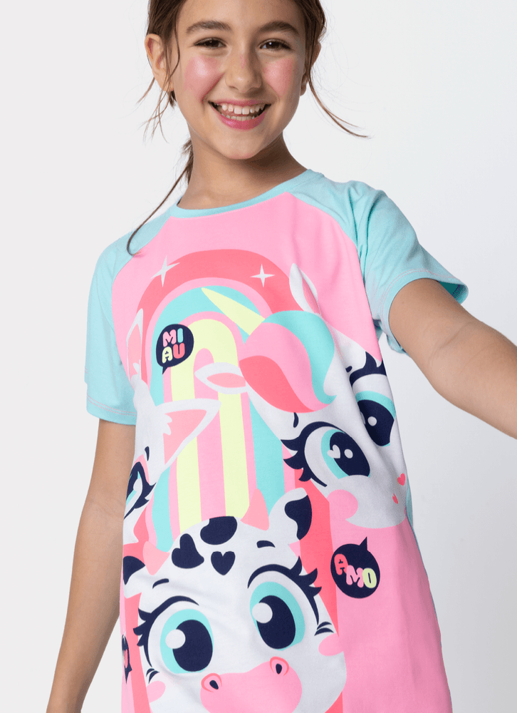 Pijama-Manga-Curta-Viscolycra-Menina-Teen-Multibichos-Bff