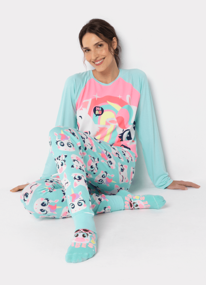 Pijama-Manga-Longa-Viscolycra-Feminino-Multibichos-Bff