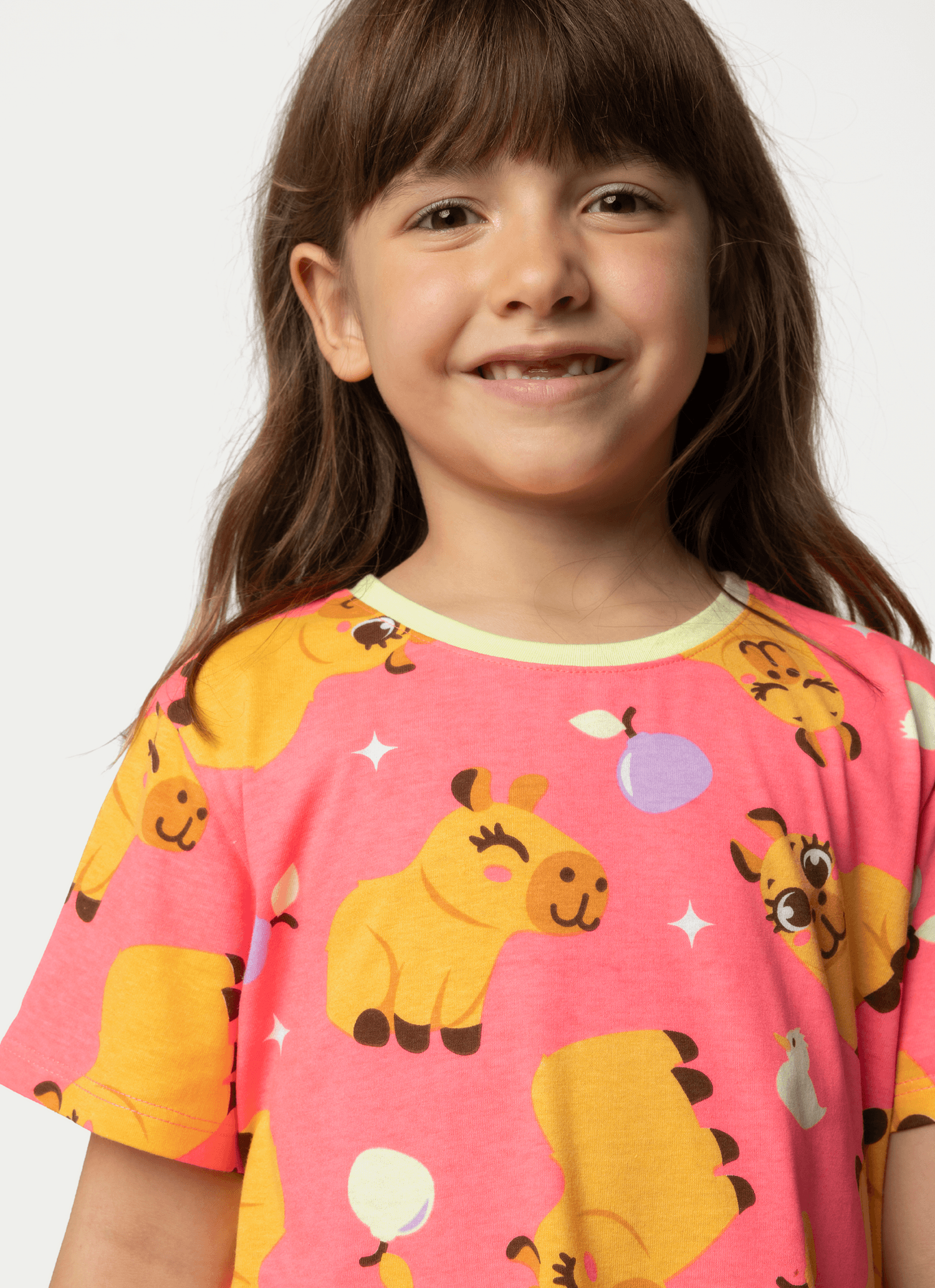 Camisola-Manga-Curta-Algodao-Menina-Capivara-Vibes