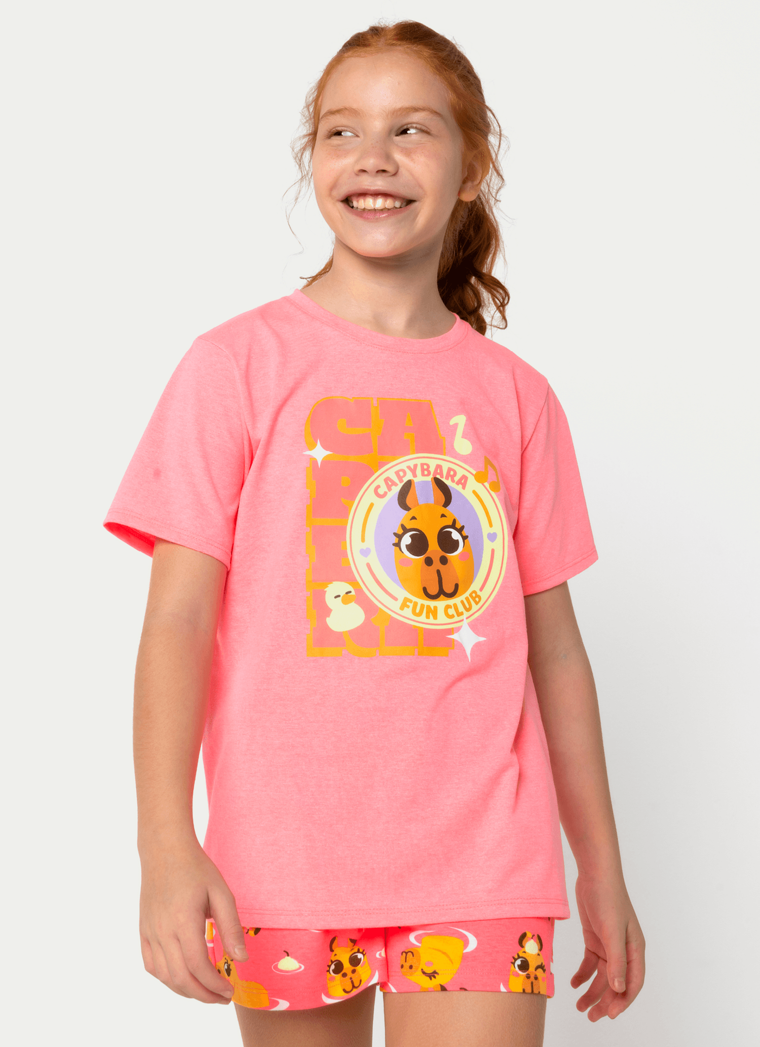 Pijama-Manga-Curta-Algodao-Menina-Teen-Capy-Bora