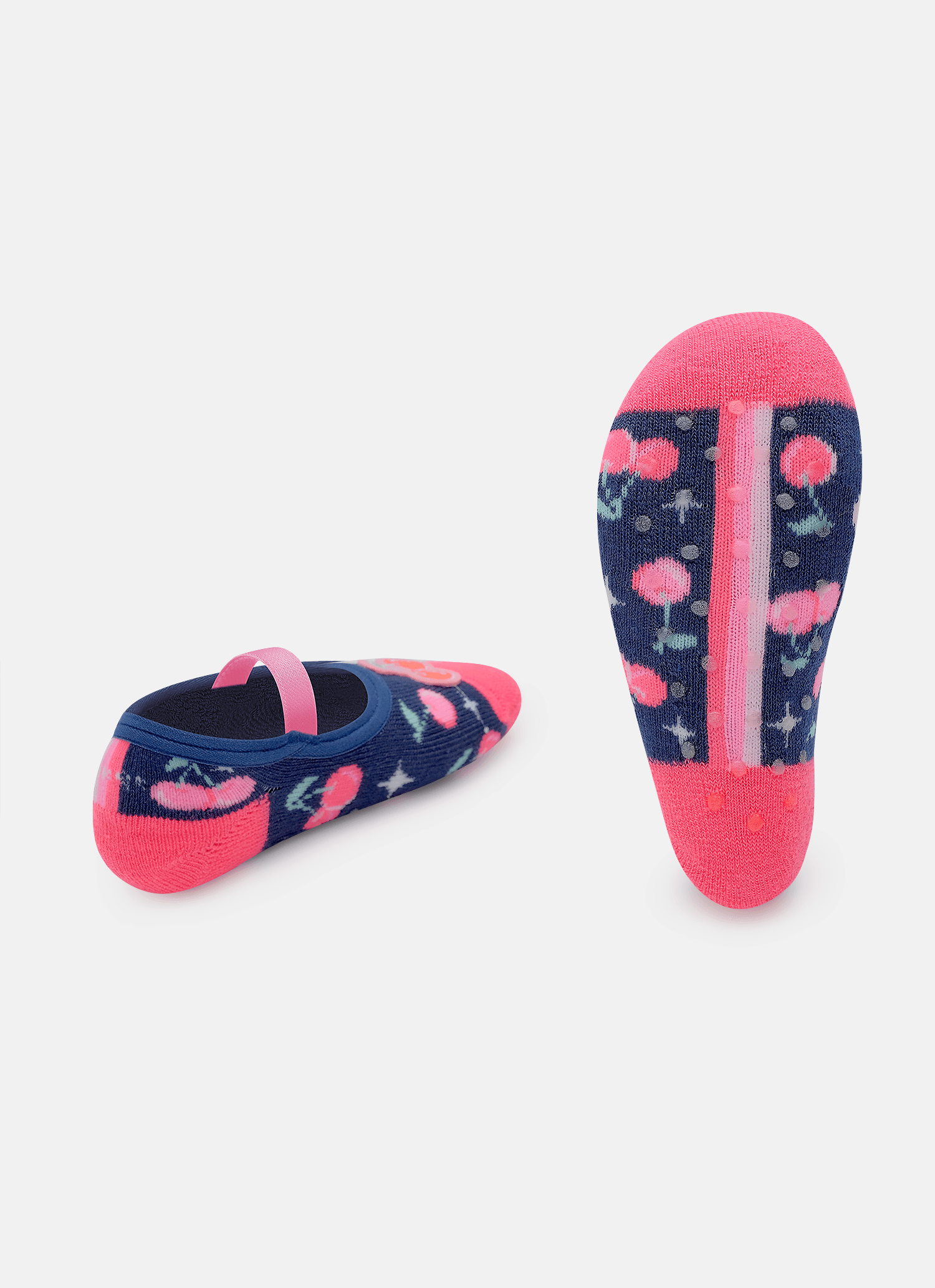 Meia-Sapatilha-Antiderrapante-Bebe-Menina-Cerejas