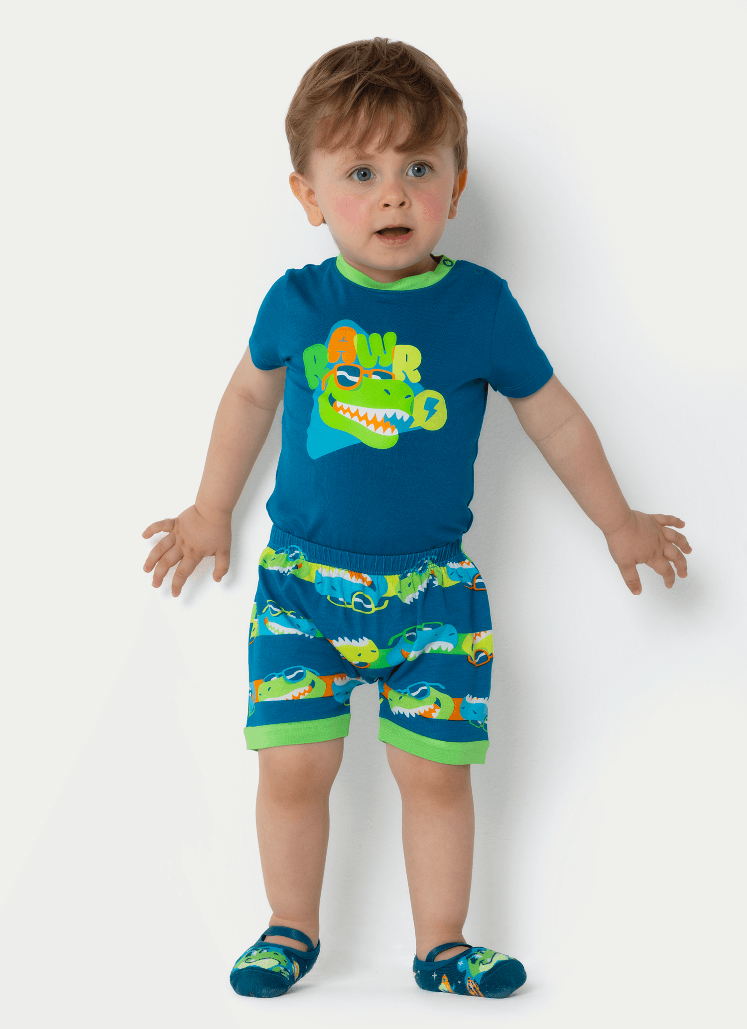 Pijama-Manga-Curta-Viscolycra-Bebe-Menino-Dino