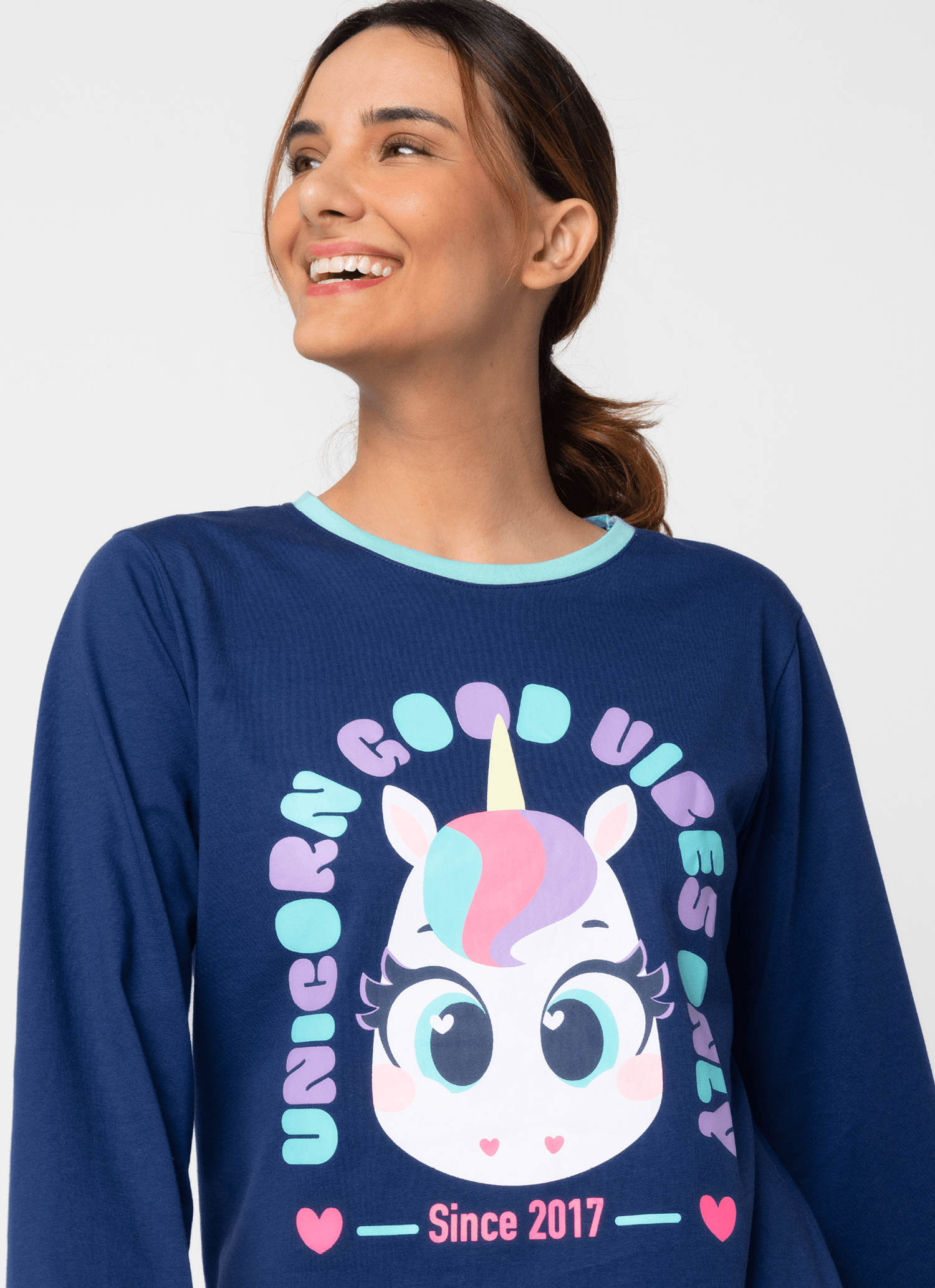 Pijama-Manga-Longa-Algodao-Feminino-Unicornio