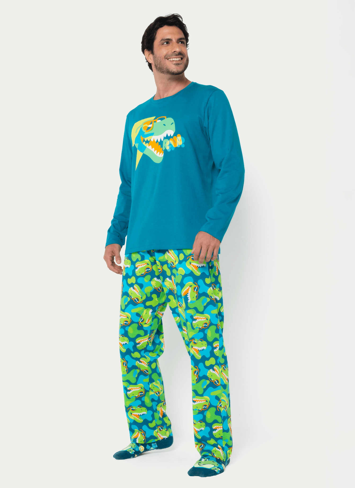 Pijama-Manga-Longa-Algodao-Masculino-Dino
