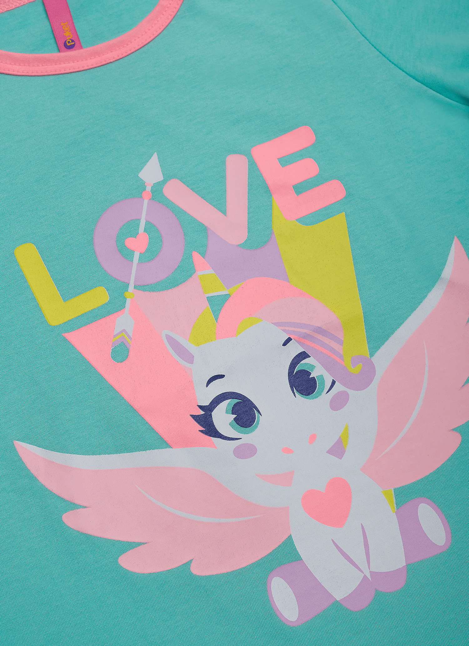 Camisola-Manga-Curta-Algodao-Menina-Unicornio-Love