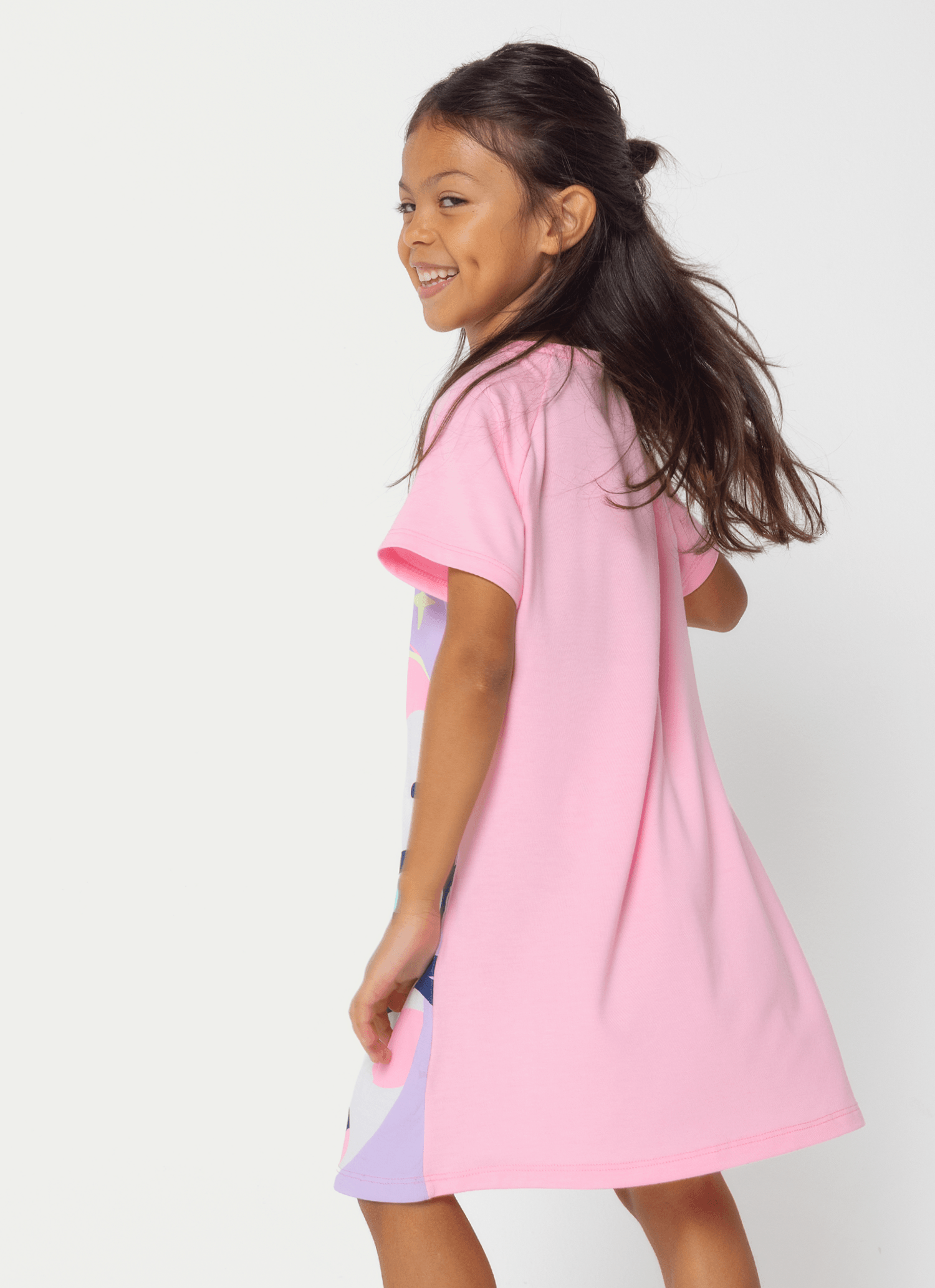 Camisola-Manga-Curta-Viscolycra-Menina-Unicornio-Diamante