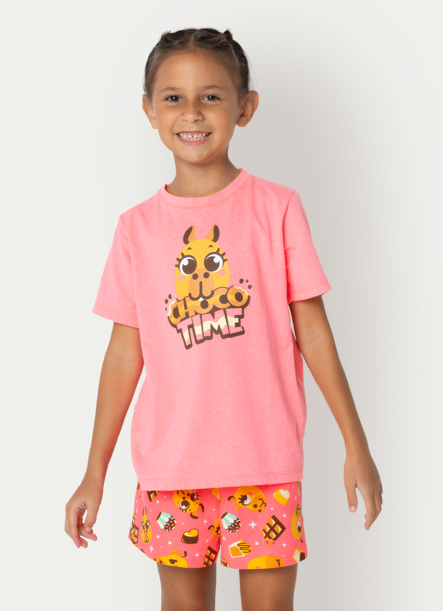 Pijama-Manga-Curta-Menina-Capivara-Chocolate