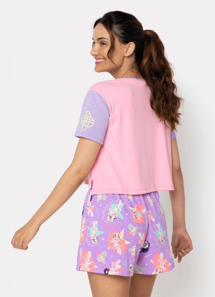 Pijama-Manga-Curta-Viscolycra-Feminino-Guerreiras-Do-K-pop
