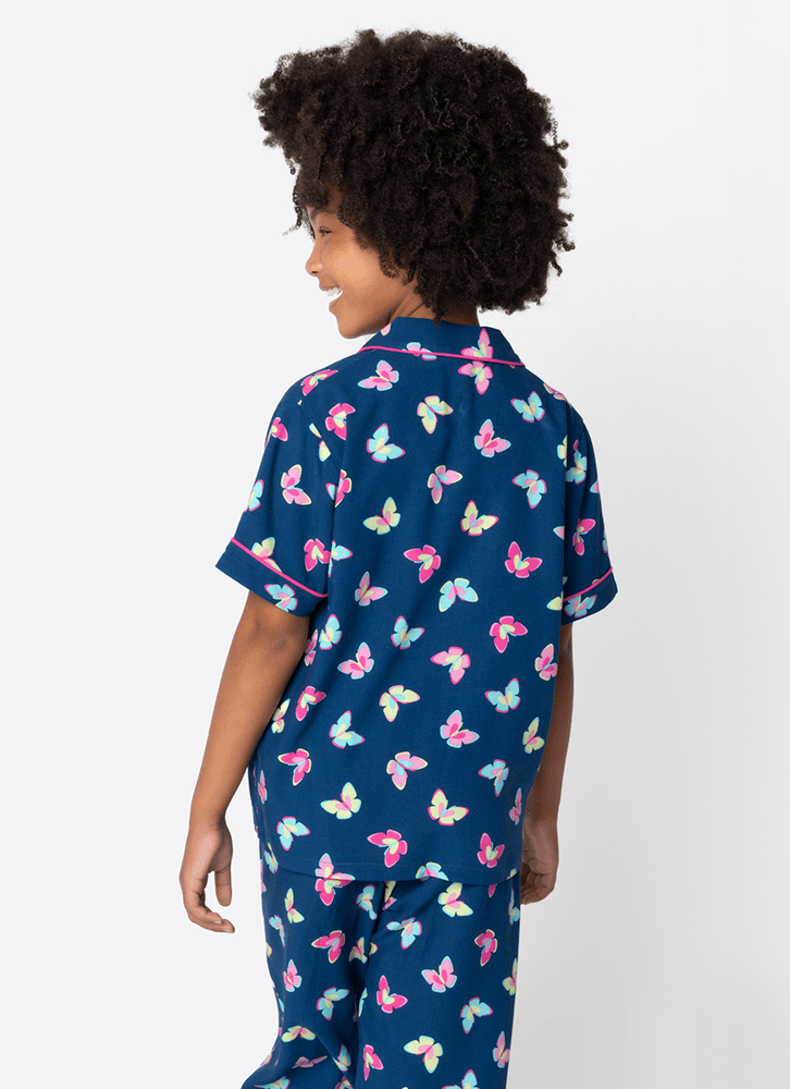 Pijama-Manga-Curta-Viscose-Menina-Teen-Borboletas