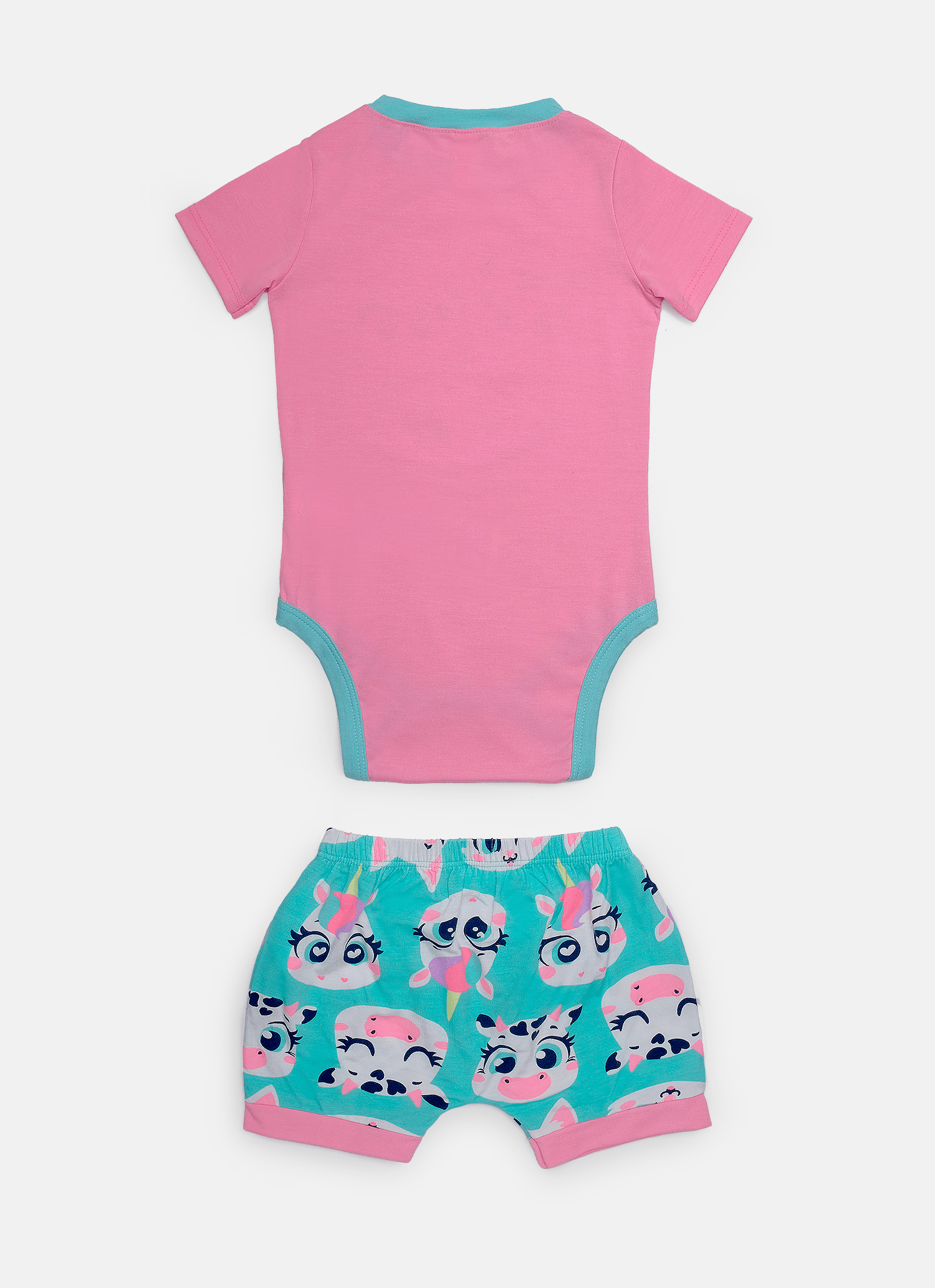Pijama-Manga-Curta-Viscolycra-Bebe-Menina-Multibichos