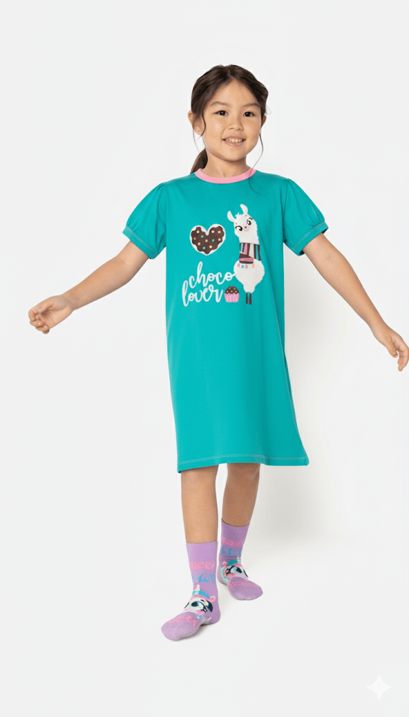 Camisola-Manga-Curta-Kids-Lhama
