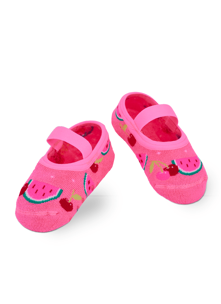 Meia-Sapatilha-Antiderrapante-Bebe-Menina-Melancia