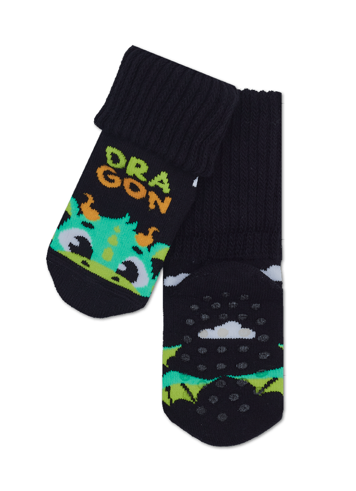 Meia-Botinha-Antiderrapante-Bebe-Menino-Dragao