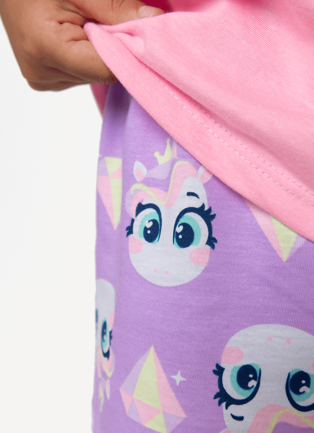 Pijama-Manga-Curta-Menina-Unicornio-Diamante