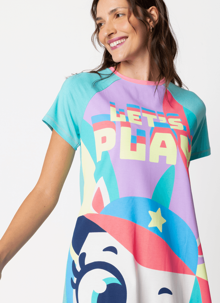 Camisola-Manga-Curta-Viscolycra-Feminina-Unicornio-Tenis