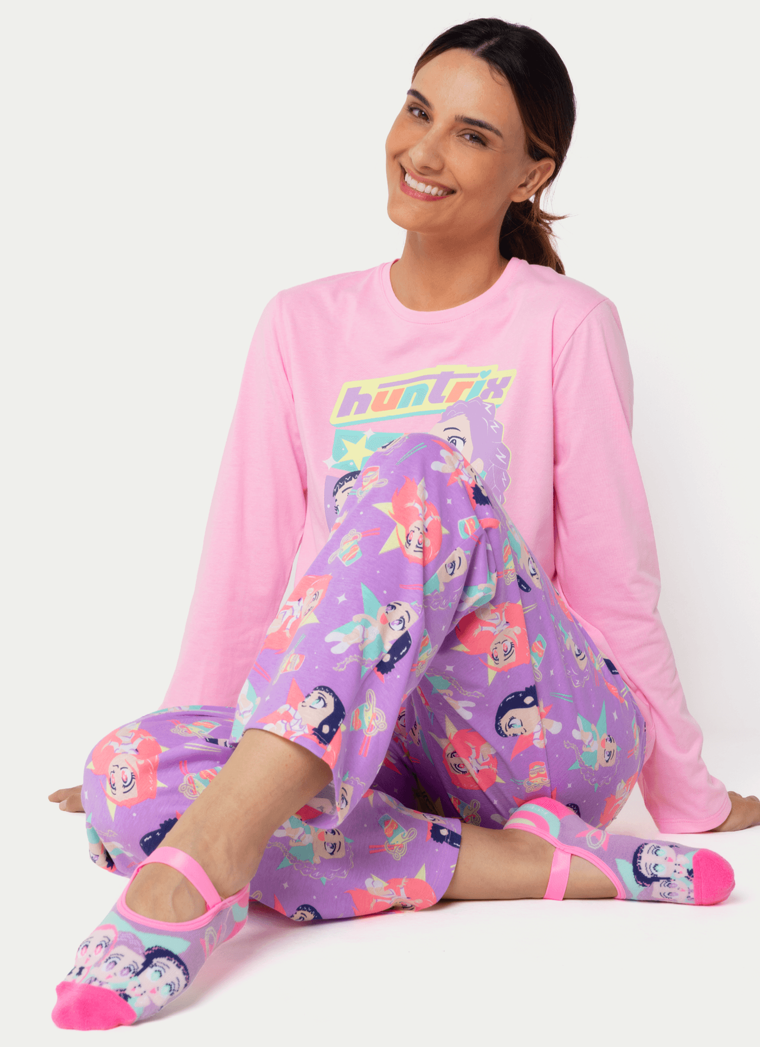 Pijama-Manga-Longa-Feminino-Guerreiras-Do-K-pop