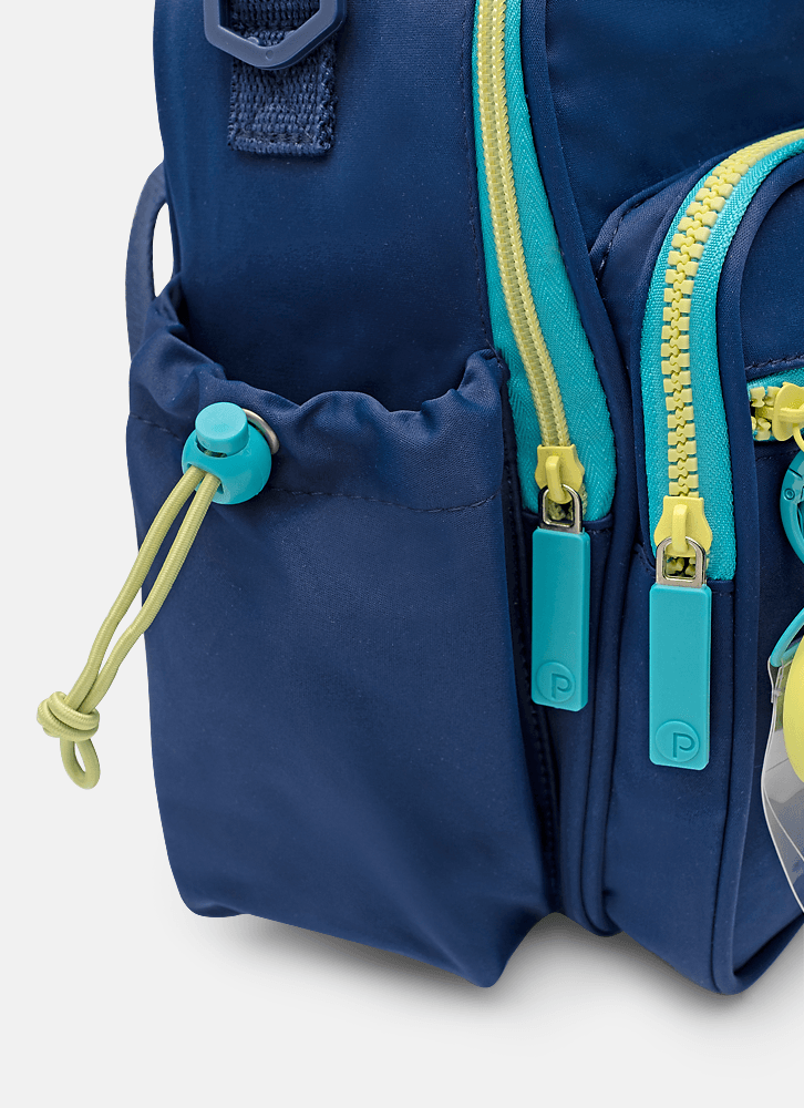 Lancheira-Termica-Com-Bolso-Frontal-Color-Block-Azul-Marinho-E-Amarelo