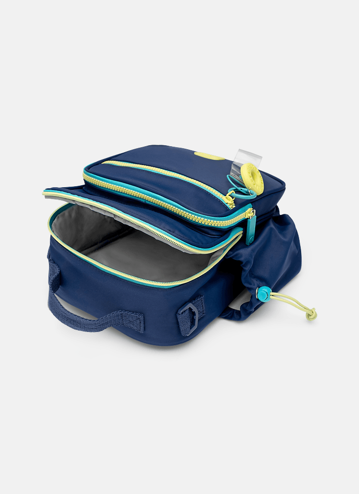 Lancheira-Termica-Com-Bolso-Frontal-Azul-Marinho-E-Amarelo